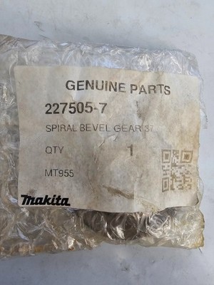 GENUINE OEM MAKITA SPIRAL BEVEL GEAR 37, 9557PB 227505-7