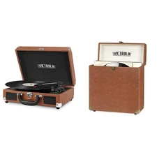 Victrola Vintage 3-Speed Bluetooth Portable Suitcase Record Player | Upgraded...