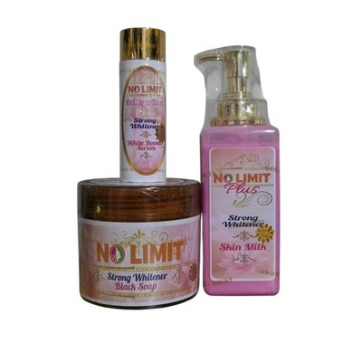 No Limit plus Lotion, 3x Mega Blast Booster Whitenizer Serum, Black Soap  3pcs