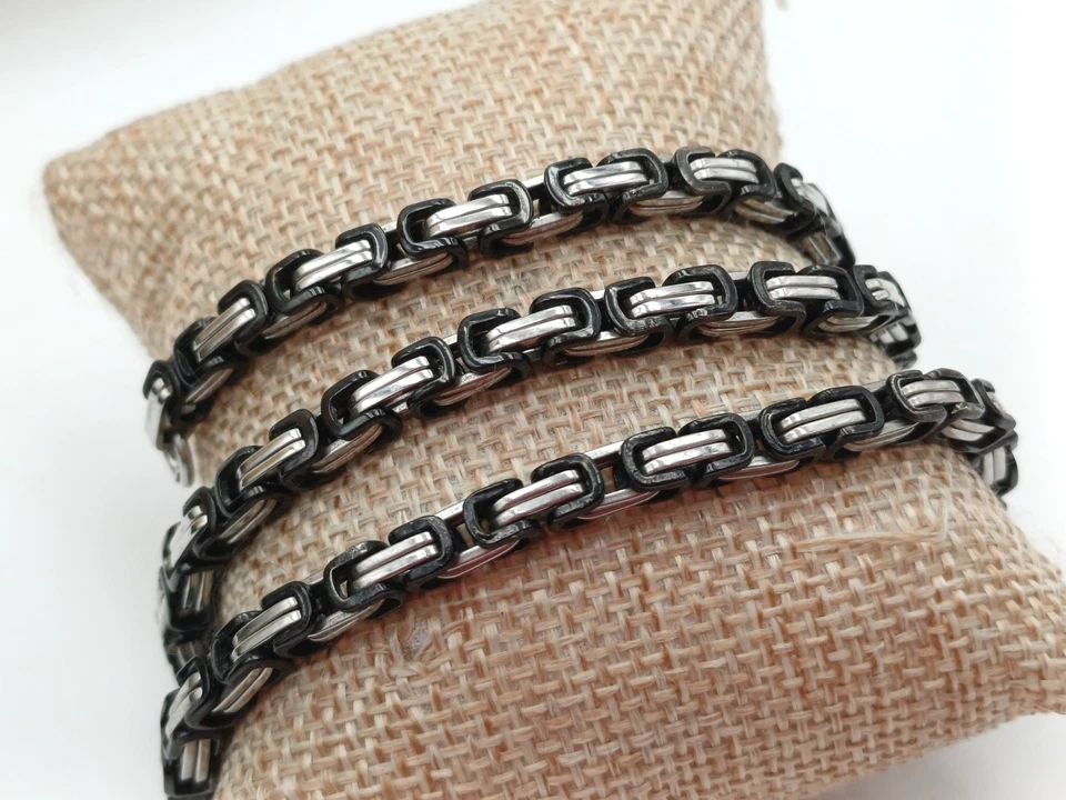 COLLANA ACCIAIO BICOLORE UNISEX - Immagine 3 di 4