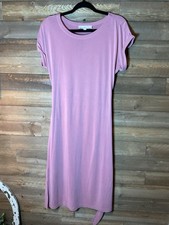 LOFT Dusty Rose Midi Tie Waist Shirt Dress Women’s Size XS NWT