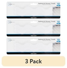3 pack Mainstays Bathtub Shower Non-Slip Treads, White 18 Piece Pack