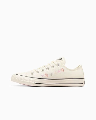 Converse Chuck Taylor Embroidered Little Flowers Egret Size 5UK Cream A10149C - Image 4 of 4