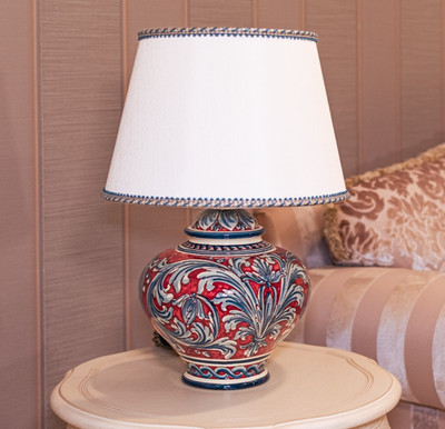 Ceramic Table Lamp Ball Lamps Light Hand Painted Light Chest of Drawers