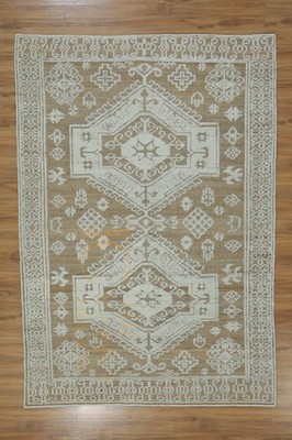 Flat-Weave Oushak Style Area Rug | Natural Jute/Neutral Tones Modern Bohemian