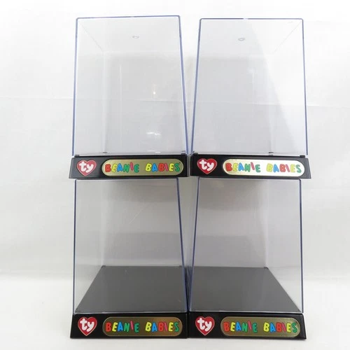 Lot of 4 Vintage Official Ty Beanie Babies Collectible Display Cases! (K629)