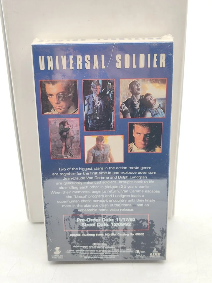 RARE-Universal Soldier-1992 VHS-Full Length Screener Copy-Van Damme/Lundgren-NEW - Image 4 of 4