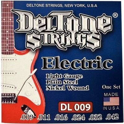 Deltone DL009 Light Nickel Wound Electric Guitar Strings 9-42