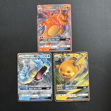 Pokemon GX Charizard, Gyarados, Raichu SM211, SM212, SM213 Mint Condition