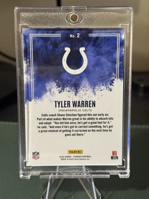 2025 PANINI PHOENIX FOOTBALL Tyler Warren Colorblast Color Blast