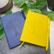 4 PC Leather Journal Lined 100 Pages Diary 2 Notebook 2 Matching Pen Bundle 4