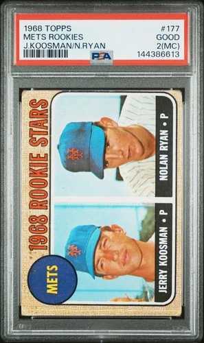 1968 Topps #177 RC Nolan Ryan Rookie HOF New York Mets PSA 2 GOOD Condition