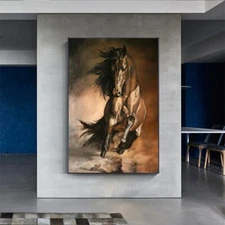 Running Horse Canvas Painting Print Art Mural Canvas Wall Art Home Decor Posters