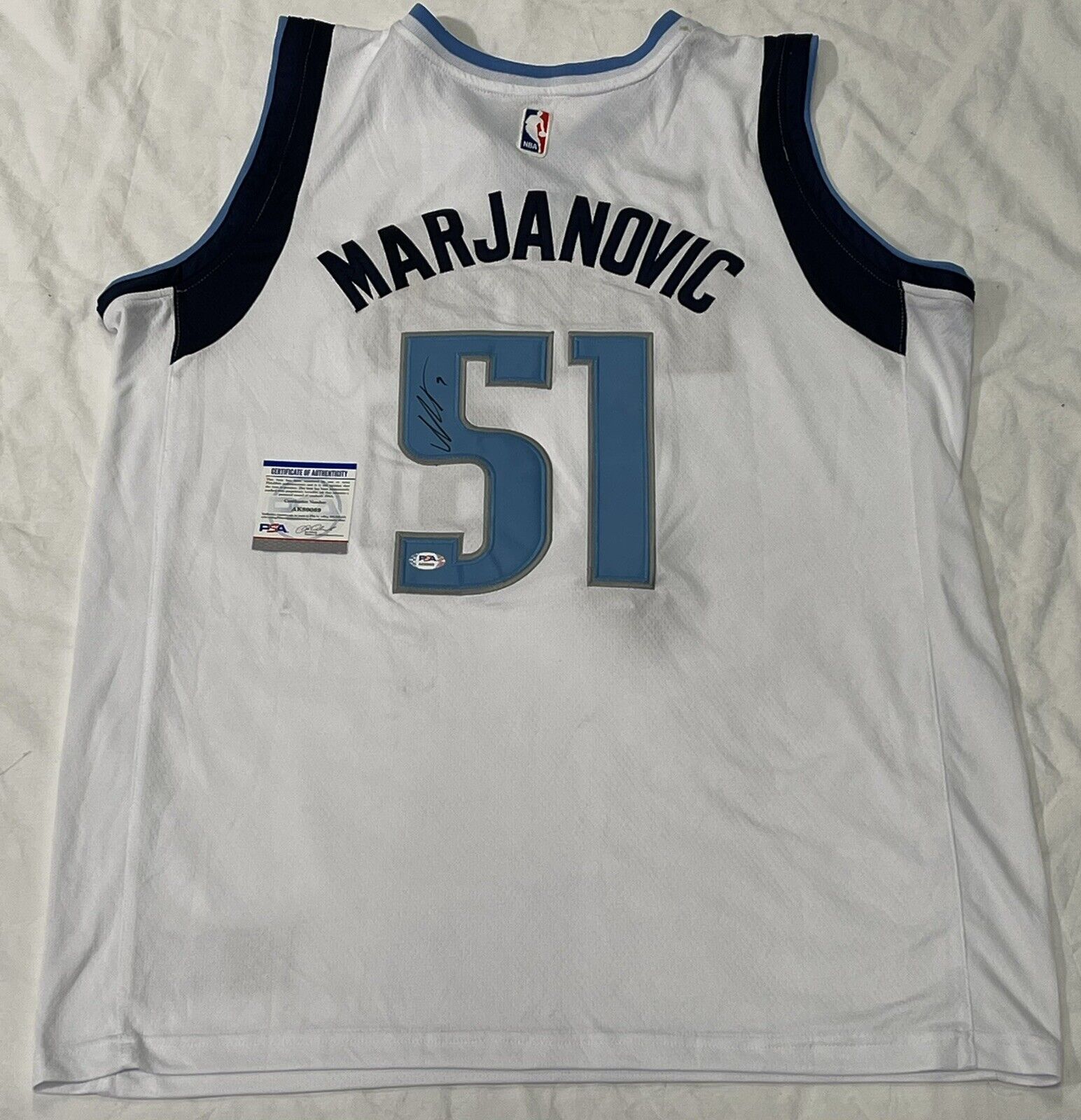 Boban Marjanovic Signed Autograph Dallas Mavericks NBA Jersey Serbia