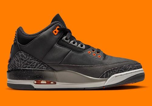 Nike Air Jordan 3 Retro "Fear Pack" Mens US 10 Black Orange Sneakers New 🧡 - Picture 4 of 9