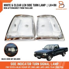 Chrome Clear Corner Turn Signal Lights Pair Fits Toyota Pickup 2wd 1989-1995 Chrome Clear Corner Turn Signal Lights Pair Fits Toyota Pickup 2wd 1989-1995
