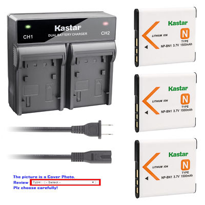 NP-BN1 BC-CSN Battery or Fast Charger for Sony Cyber-shot DSC-W610 W620 W630 TX1