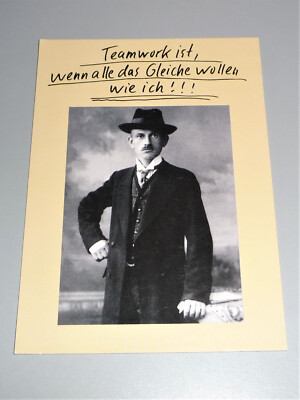 Postcard ''Teamwork is when everyone wants the same thing as me'' Paloma Verlag (AK02)