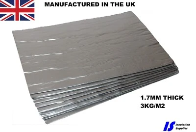 ButylMAT Alu Butyl Sound Deadening Panel Vibration Noise Barrier Insulation UK