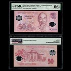 Vietnam 50 Dong, 2001, Pick#118, Polymer, 50th Anniversary National, PMG 66 EPQ