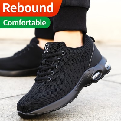 Woens' Work Safety Steel Toe Shoes Breathable Work Boots Indestructible Sneakers