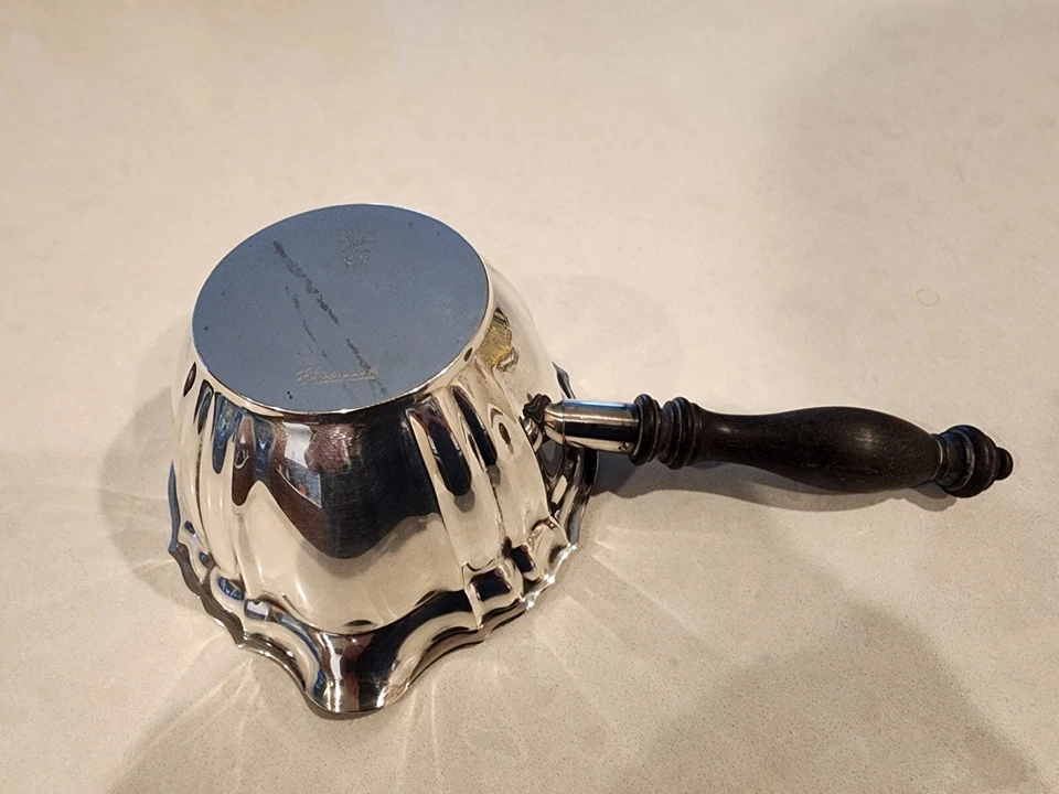 Calentador de brandy Gorham Chippendale mango torneado estriado plata de ley Foto 3 de 4