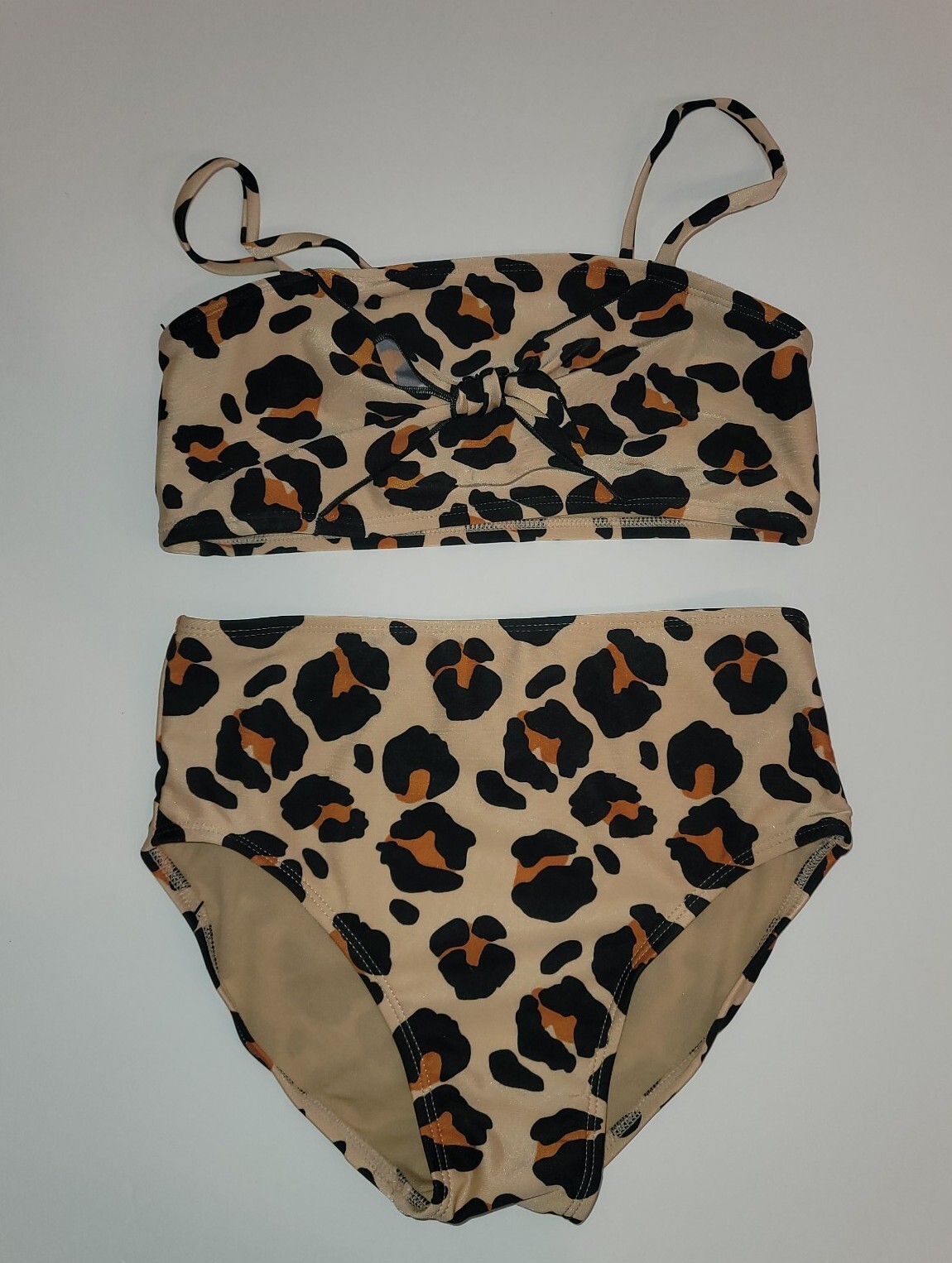 leopard high rise swimsuit