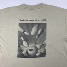 VTG Logitech QuickCam Is A Ball Promo T-Shirt Mens XL X-Large Connetix Tech