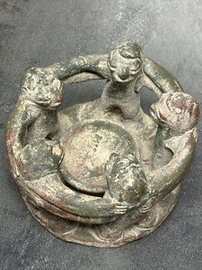 Circle of 5 Friends Pottery Candleholder. 6” Diameter 