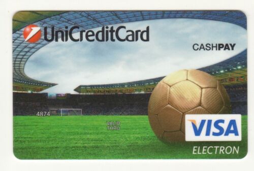 Credit Card SPORT Football field Soccer Ball Stadium Bank Ukrsotsbank - Picture 1 of 2