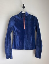 Kim Shui Blue Metallic Turtleneck Top - Size L - NWT
