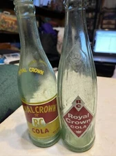 VINTAGE Lot Of 2 RC COLA ROYAL CROWN 12 OZ. SODA BOTTLES BALTIMORE MD