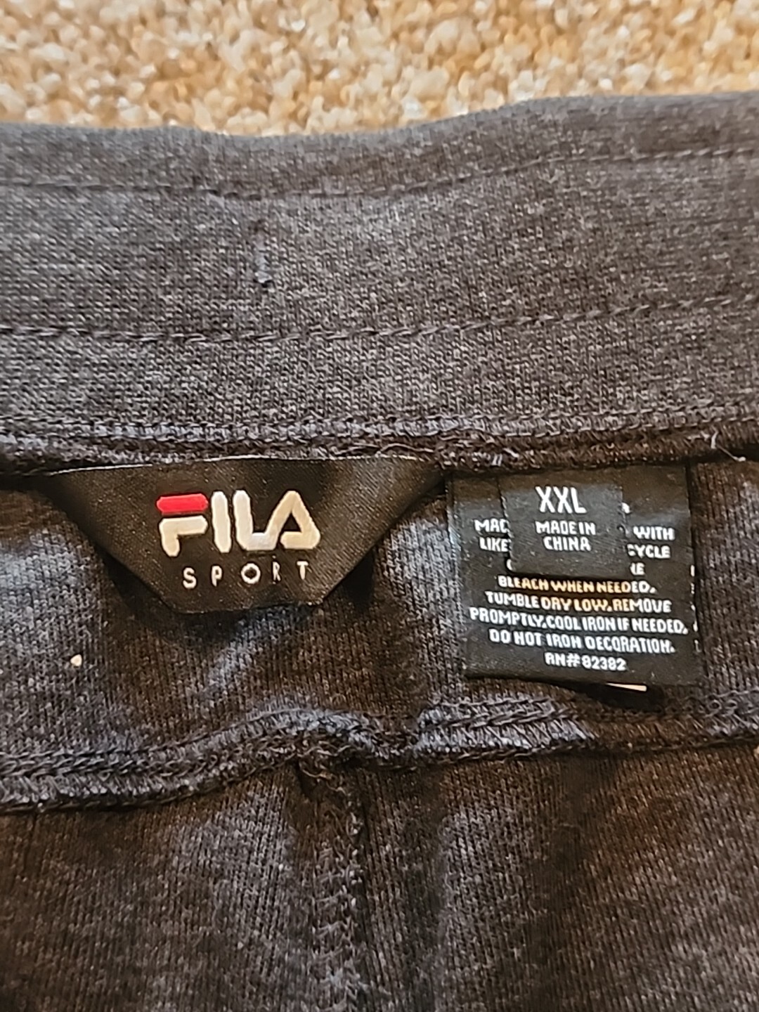 Fila Sport Pantaloncini Felpati in Pile per Allenamento Atletico Uomo Taglia XXL Nuovi con etichette