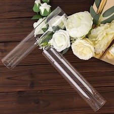 2 CLEAR 10" Cylinder Glass Hurricane CANDLE HOLDER SHADES Party Events Supplies