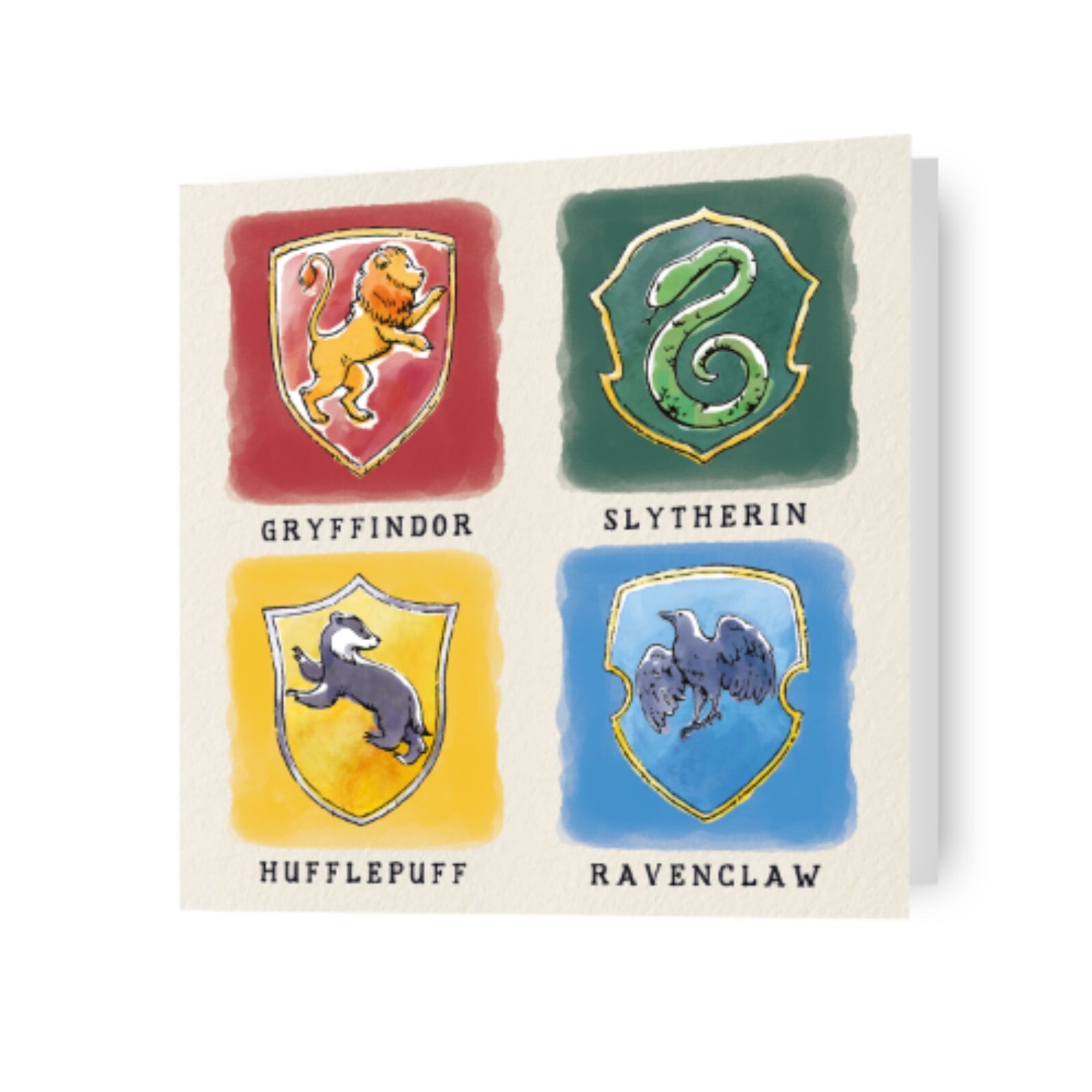 Harry Potter Birthday Card Hogwarts Houses Greeting Card Includes Envelope