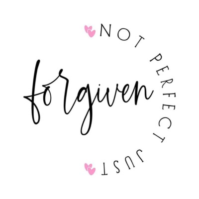 Not prefect just forgiven Christian Quality Metal Magnet 4x4 inches 175