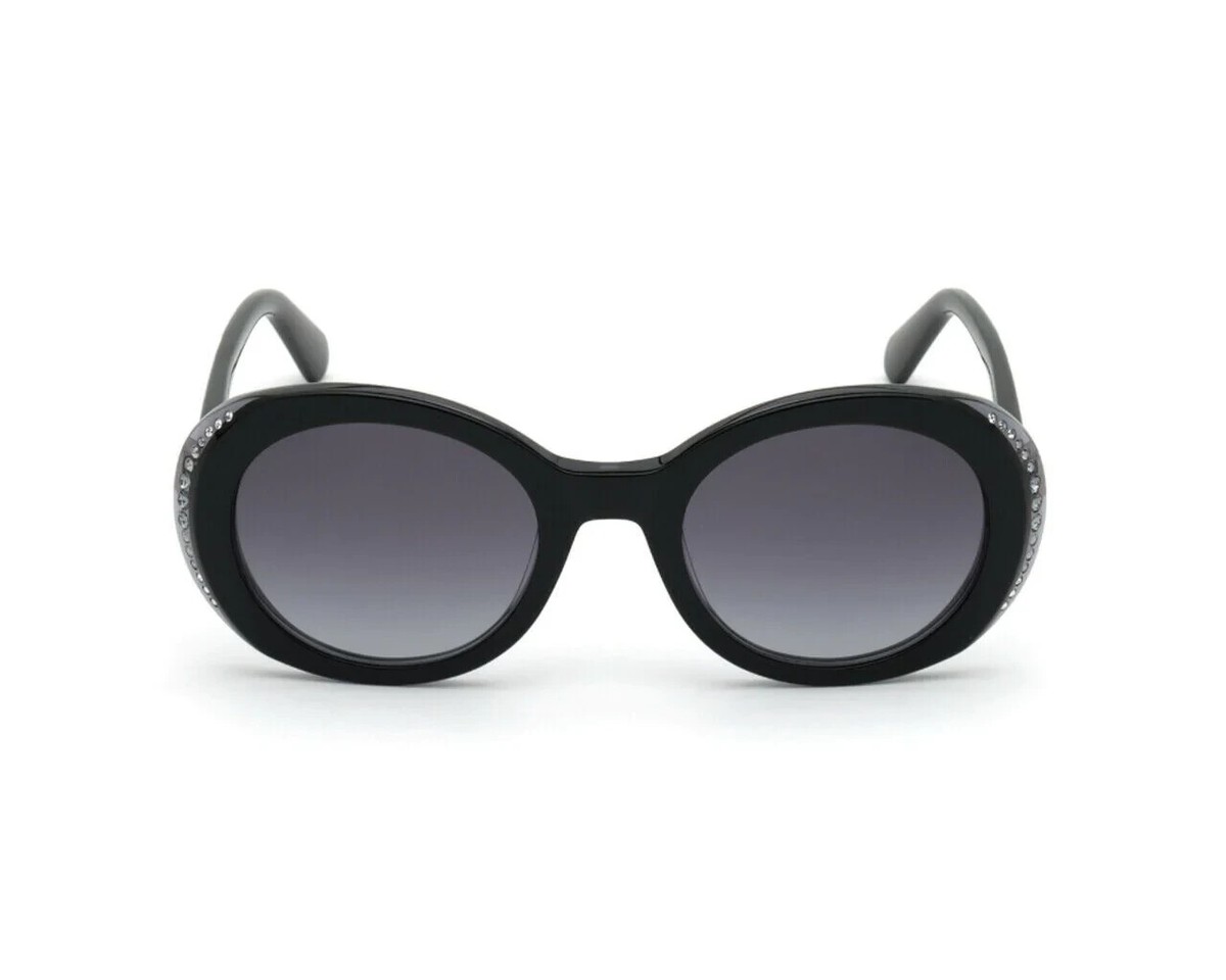 Swarovski Black Round Frame Sunglasses - SK 281 05B NEW SWAROVSKI SK 281 05B BLACK CRYSTALS GRADIENT AUTHENTIC  main image 2