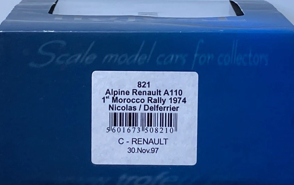 1/43 Trofeu TR821 Alpine Renault A110 1800 1st 1974 Maroc #3 Nicolas & Delferier - Image 4 of 4