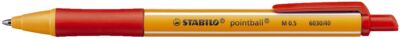 10x Stabilo  6030/40 Kugelschreiber pointball 0,5 mm rot