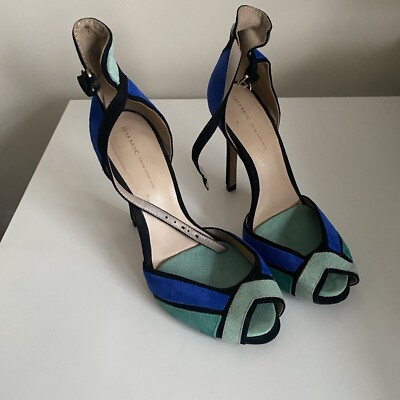 Zara basic spring summer 2013 Blue Heels Open Toe size UK