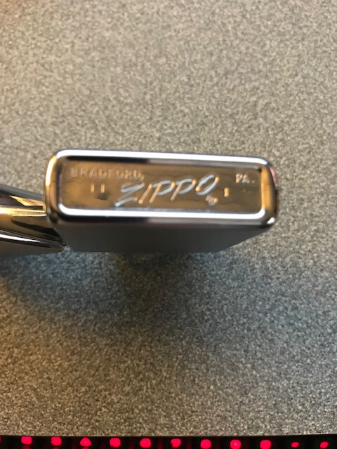 New zippo lighter photo etching made in 1971