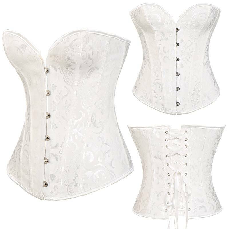 Women's Black Overbust Boned Corset Top – Lace-Up, Leather-Look, Sizes 6-24, Burlesque Style 5 thumbnail image