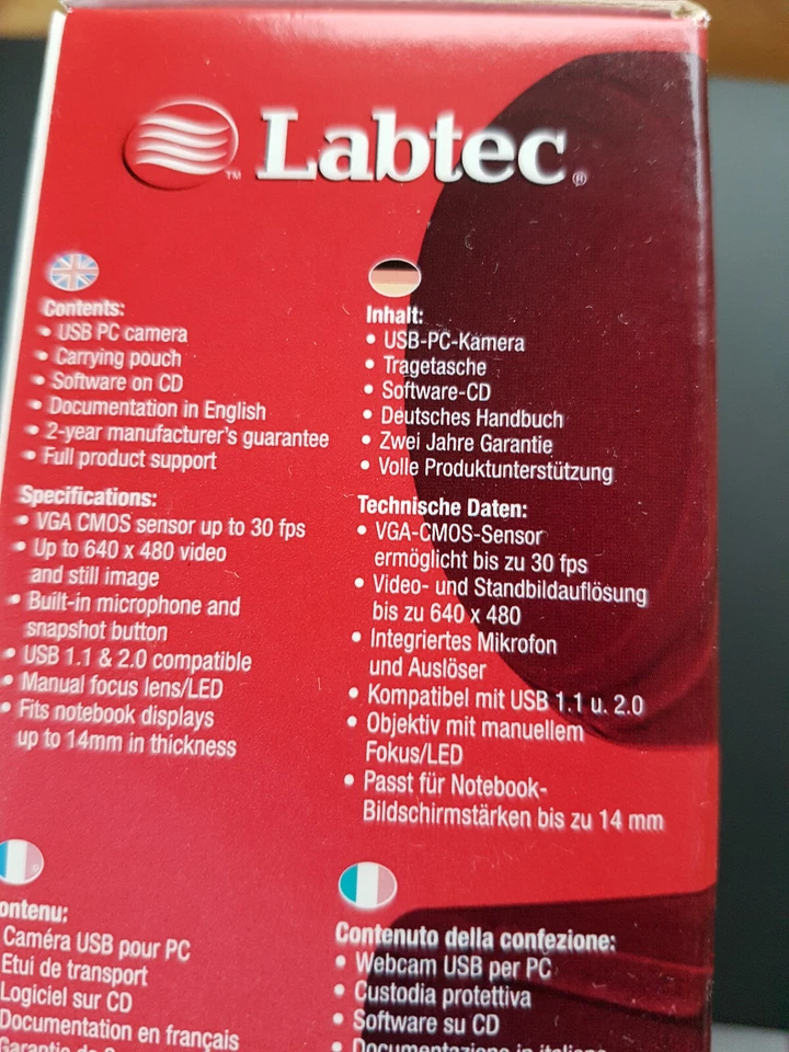 Labtec Notebook Webcam, NEU in OVP - Bild 3 von 3