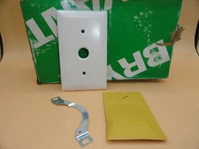 BRYANT 1 GANG TELEPHONE WALL COVER PLATE WHITE 73181 (QTY 1)