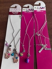 NWT Justice Necklace Girls 3 sets BFF Best Friends Spike Balls Reindeer BFF9