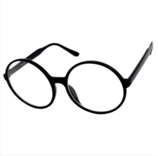 RARE Thin Oversized XL Round Circle Clear BOHO Huge Large Eyeglasses Frames 1734