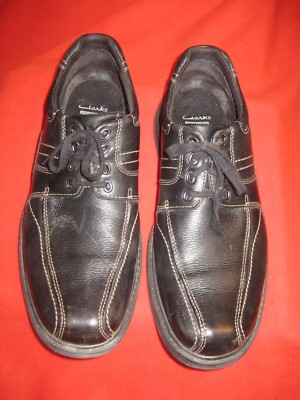 Men's Clarks Hommes Black Leather Shoes, Size US 11M EUC Lace-ups | eBay