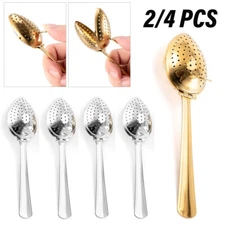2/4Pcs Stainless Steel Tea Infuser Strainer Spoon Loose Leaf Filter Herbs Spice