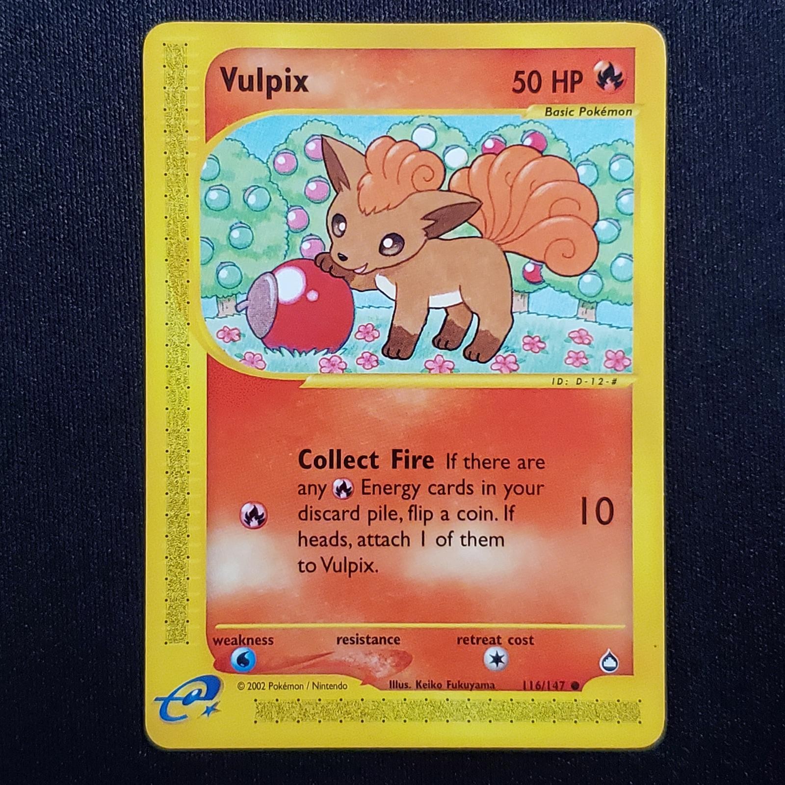Vulpix 116/147 Common Aquapolis Pokemon Moderately Played