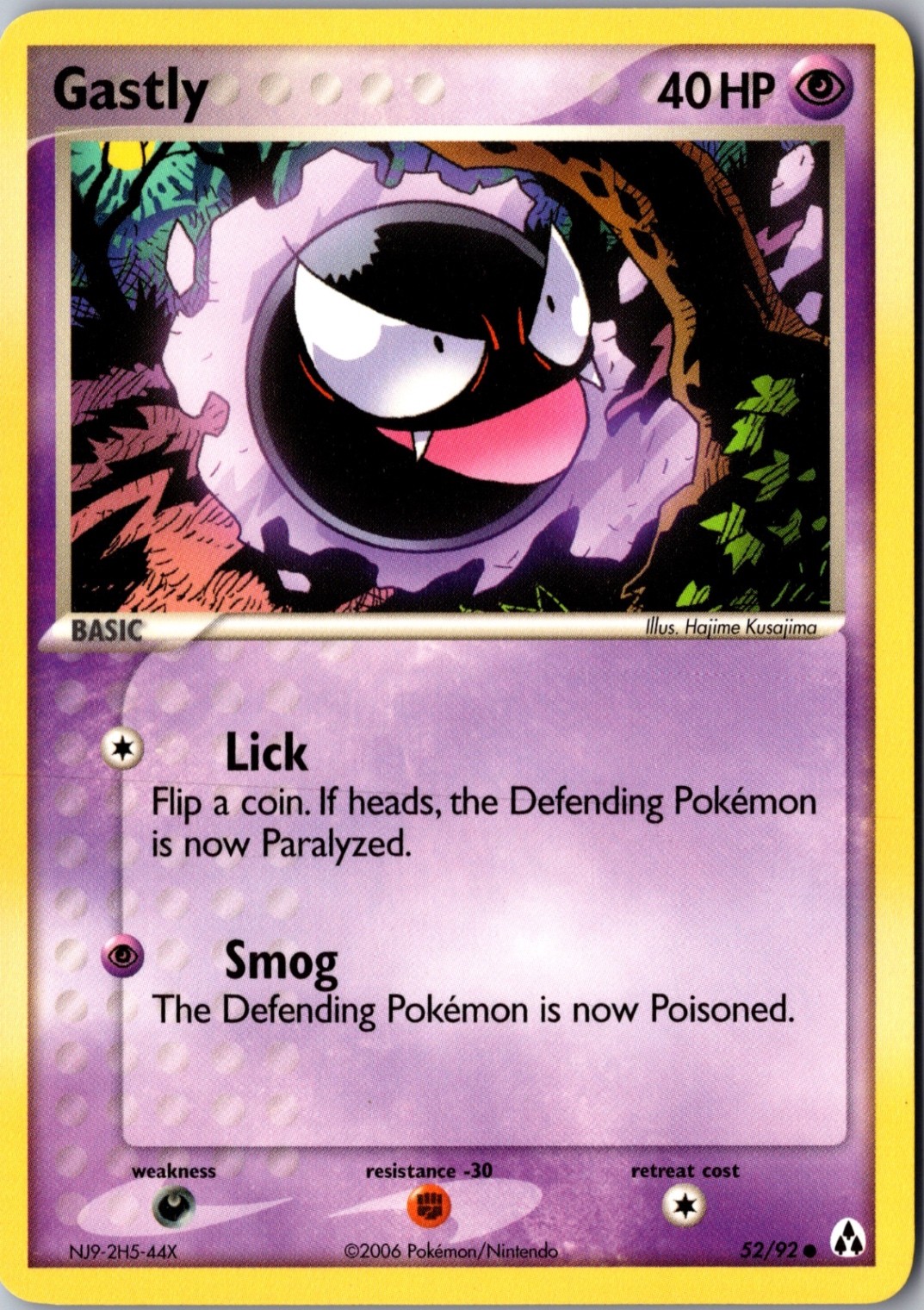 Gastly 52/92 Common Legend Maker Lightly Played Pokemon Card Fan Favorite